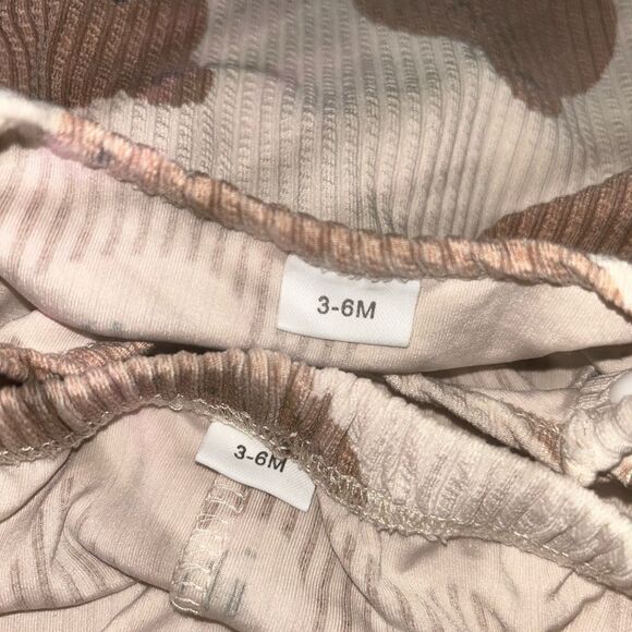 5 for $25🔥3-6 Months Bear Print Ribbed Outfit Set - Picture 3 of 4